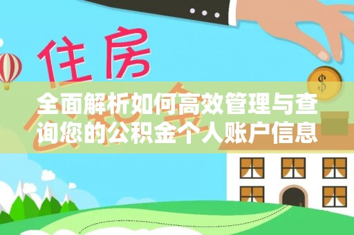 青秀全面解析如何高效管理与查询您的公积金个人账户信息