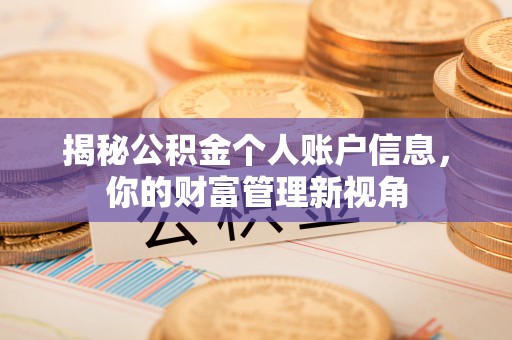 青秀揭秘公积金个人账户信息，你的财富管理新视角